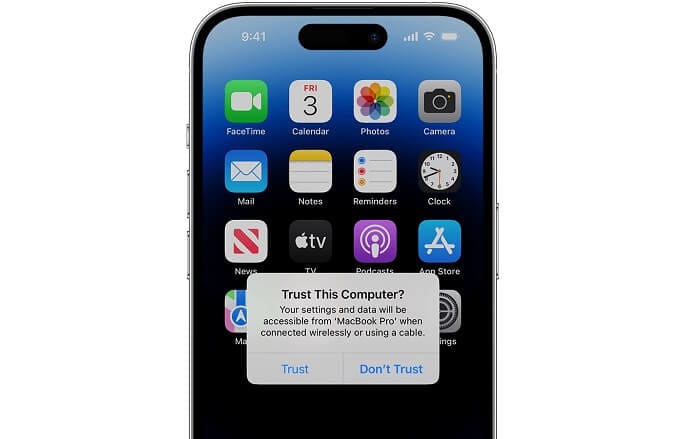 Back up iPhone using your MacBook