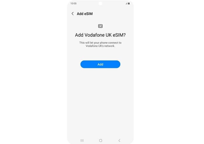 Adding your network to your phone using eSIM