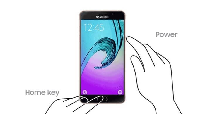 Power button and home key to screenshot