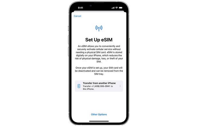 Setup eSIM on iPhone