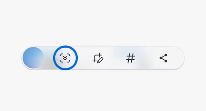 Scroll capture feature to screenshot