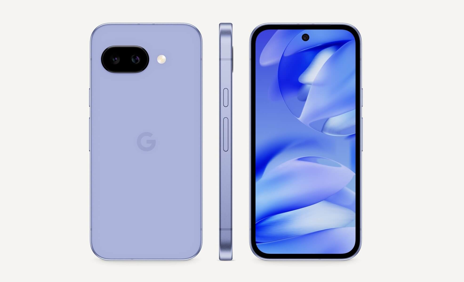 Google Pixel 9a Back, Side and Front Profile
