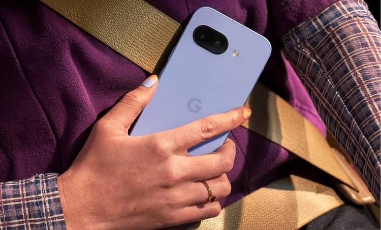 Google Pixel 9a in hand