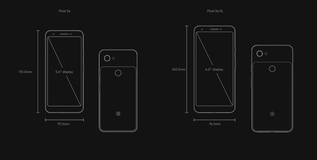 Google Pixel 3a vs Google Pixel 3a XL