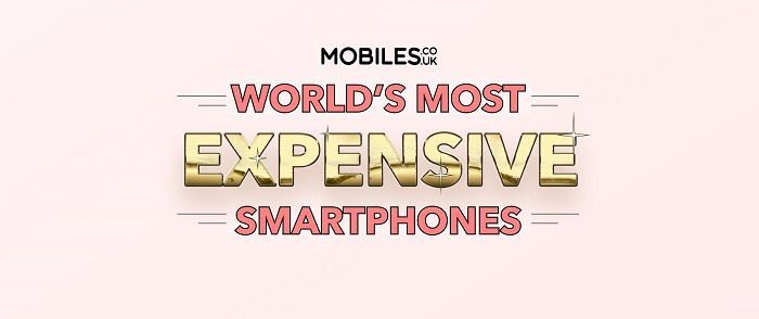 Text image saying: World's most expensive smartphones