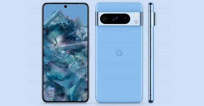 Front, back and side profile of Pixel 8 Pro 