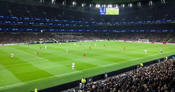 Football Pitch during a Football Game