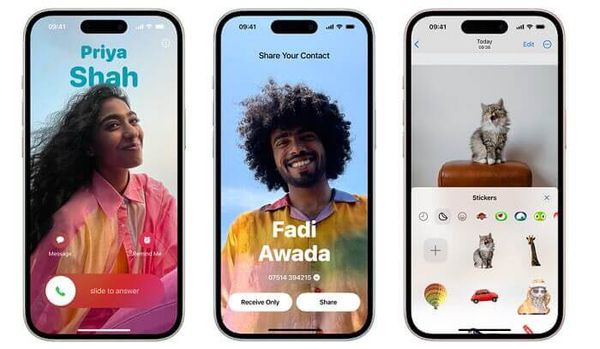 iOS 17 Features of Contact Posters and Live Stickers
