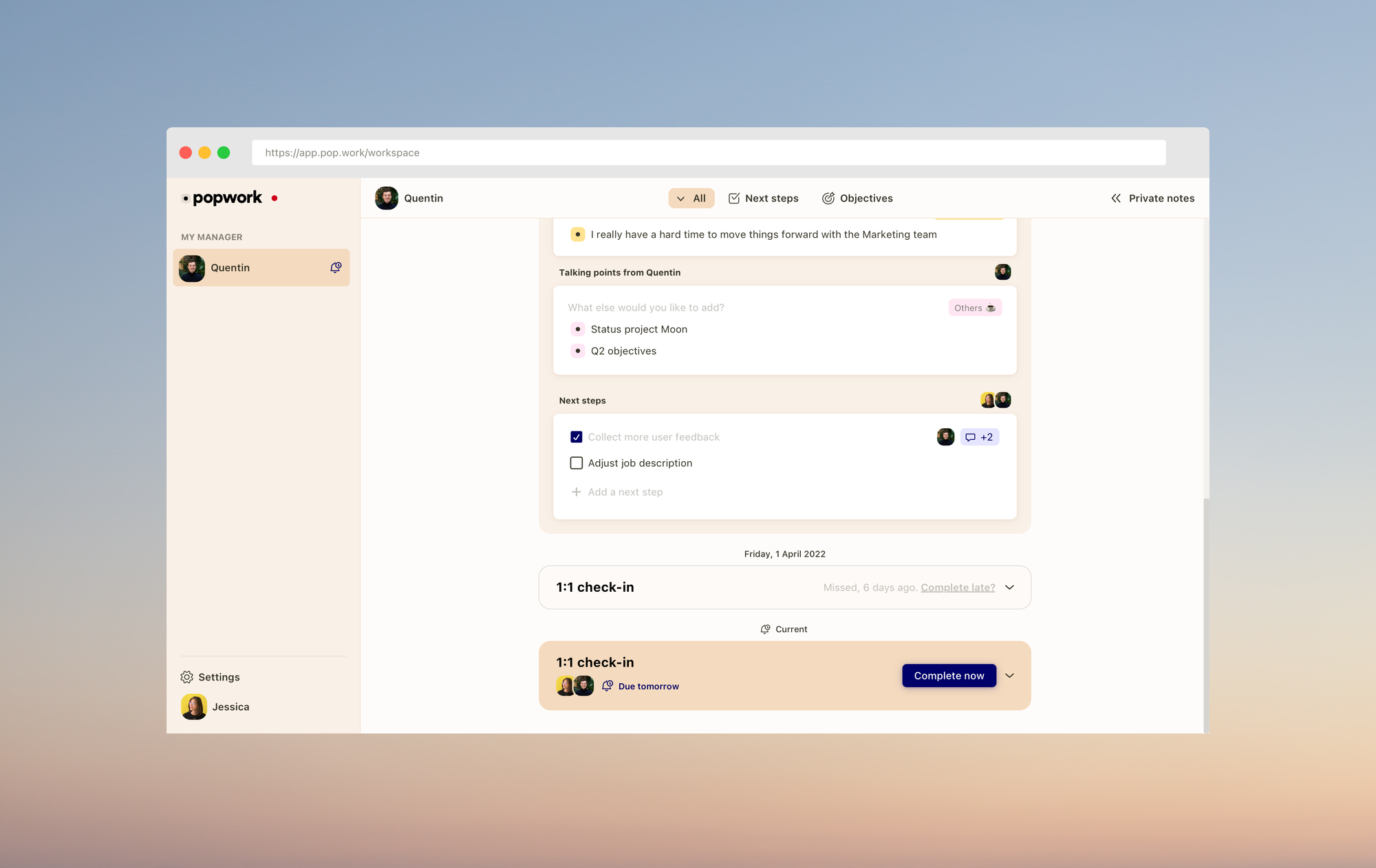 Aperçu de la nouvelle interface Popwork