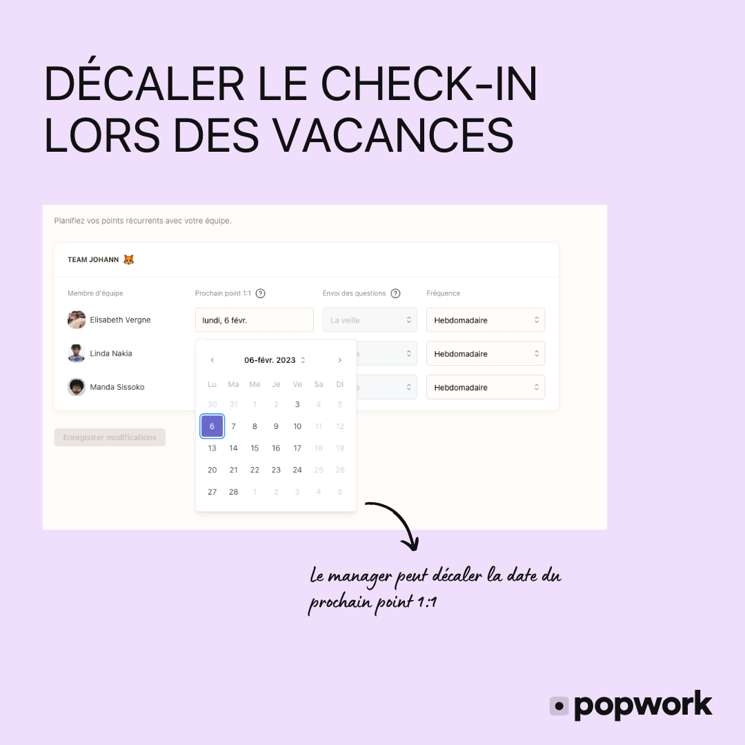 Déplacer son point 1:1 sur Popwork