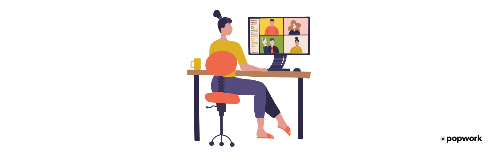 Visio avec les collègues - Popwork