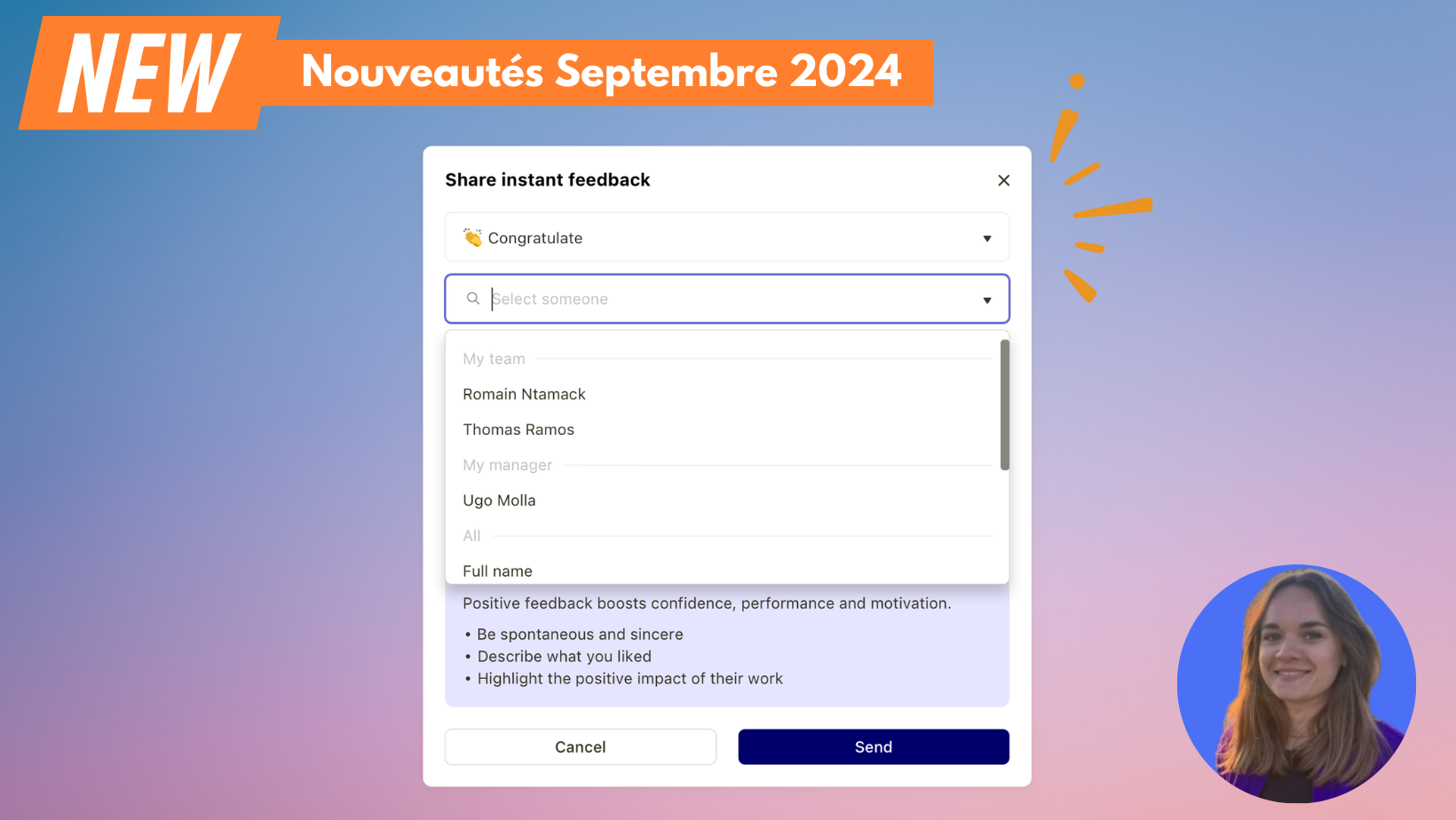Nouveautés Popwork partager du feedback avec ses pairs