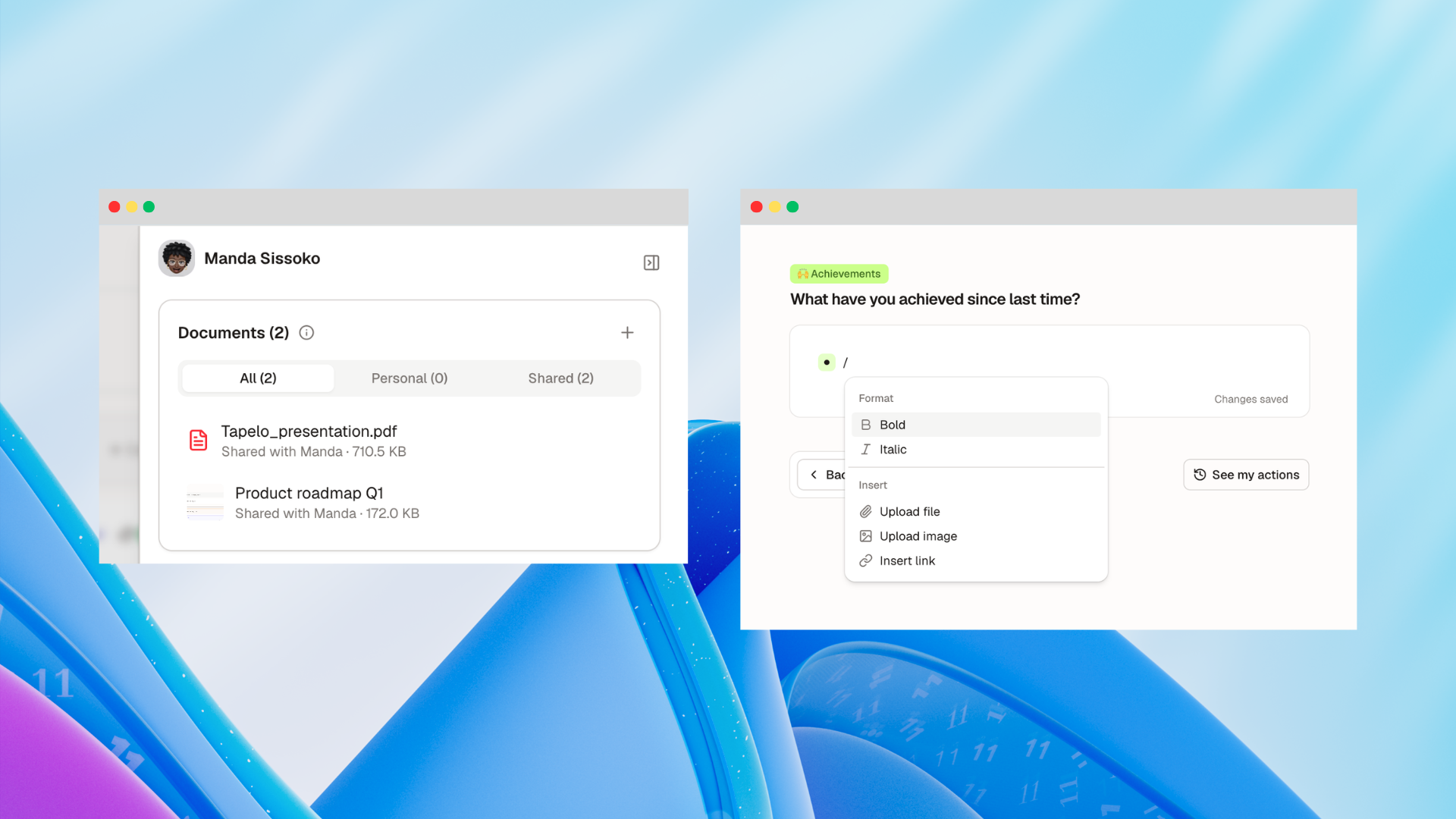 Fichiers joints sur Popwork