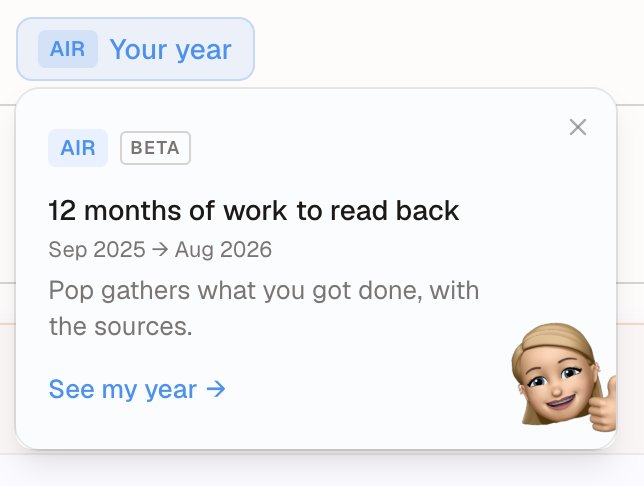 L'année résumée par IA sur Popwork