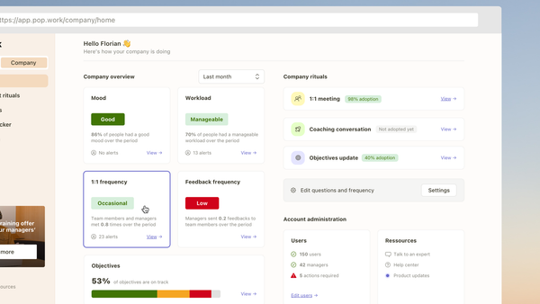 Illustration page d'accueil Entreprise sur Popwork