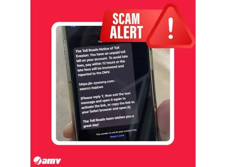 Virginia DMV warns of toll charge text scam