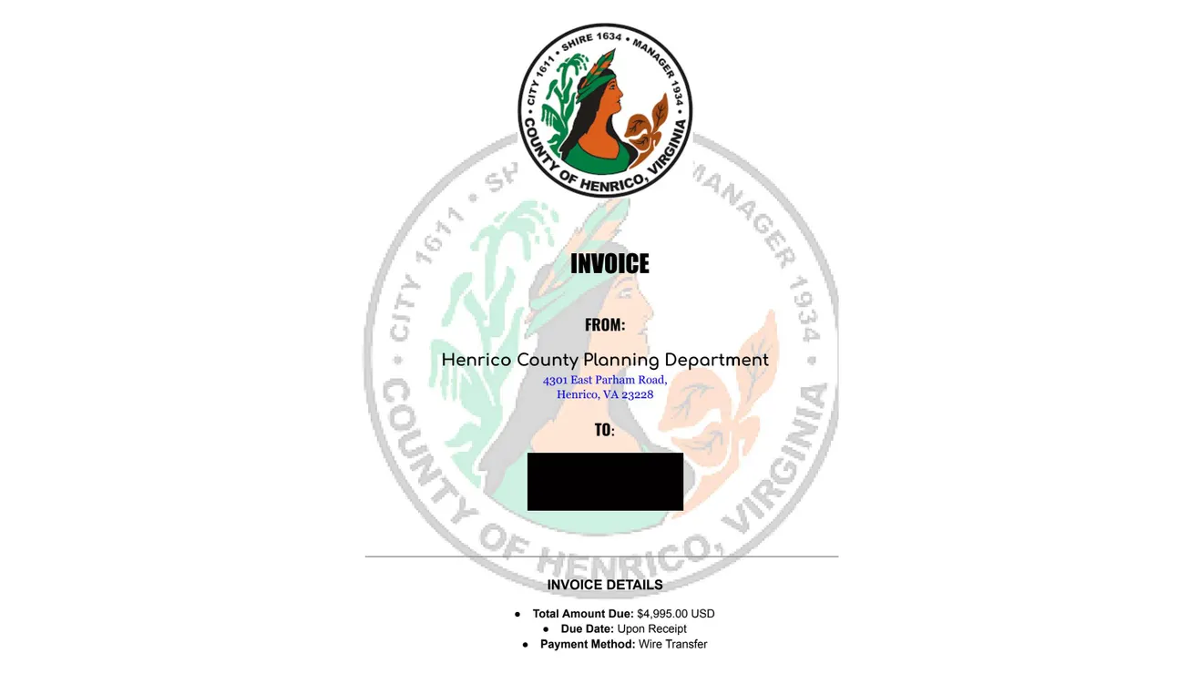 Henrico warns about fraudulent invoices
