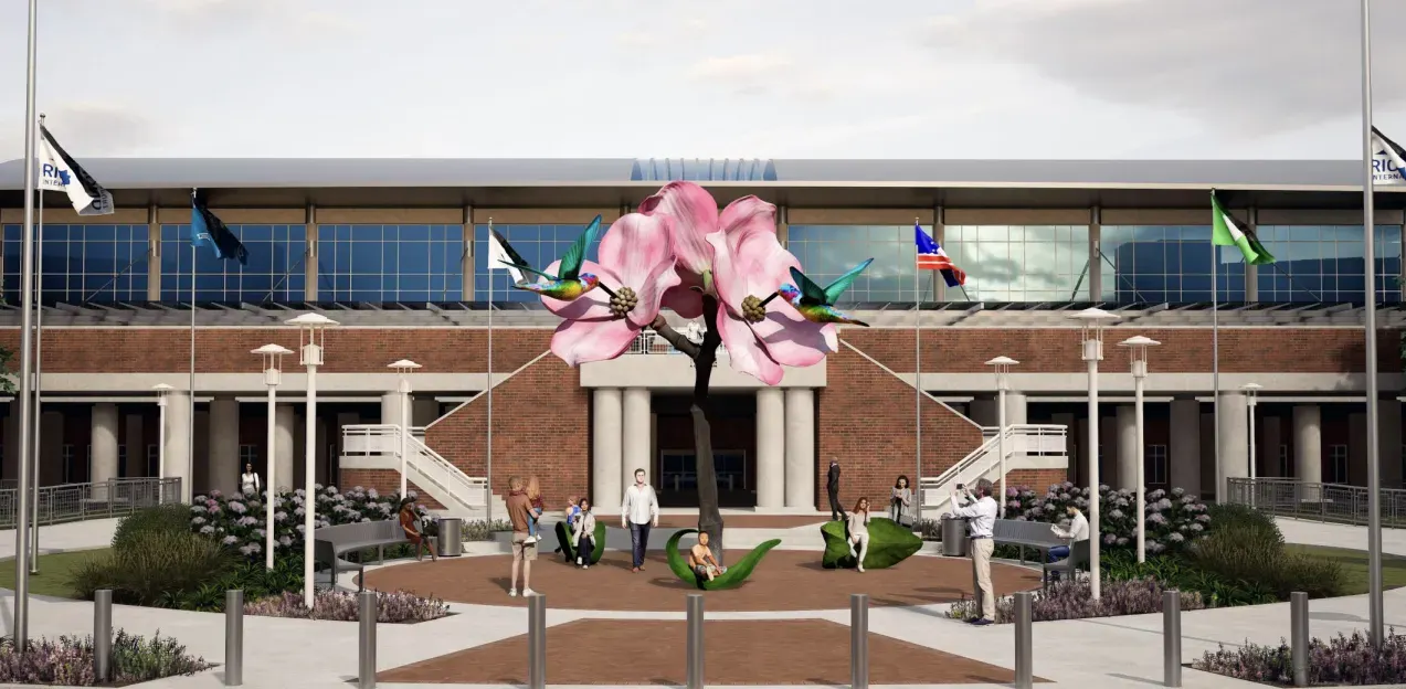 RIC plans 24-foot-tall dogwood sculpture, enclosed rental car garage connector, native plant garden • Virginia hospitals receive $8.5 million in grants for violence intervention programming