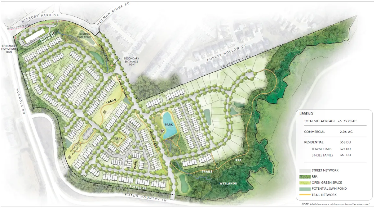 Plans for 358-home development along Nuckols Road advance