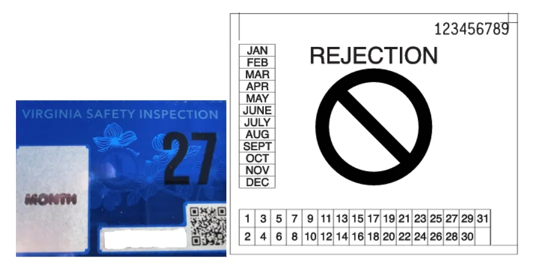 Virginia State Police update state inspection, rejection stickers for 2026