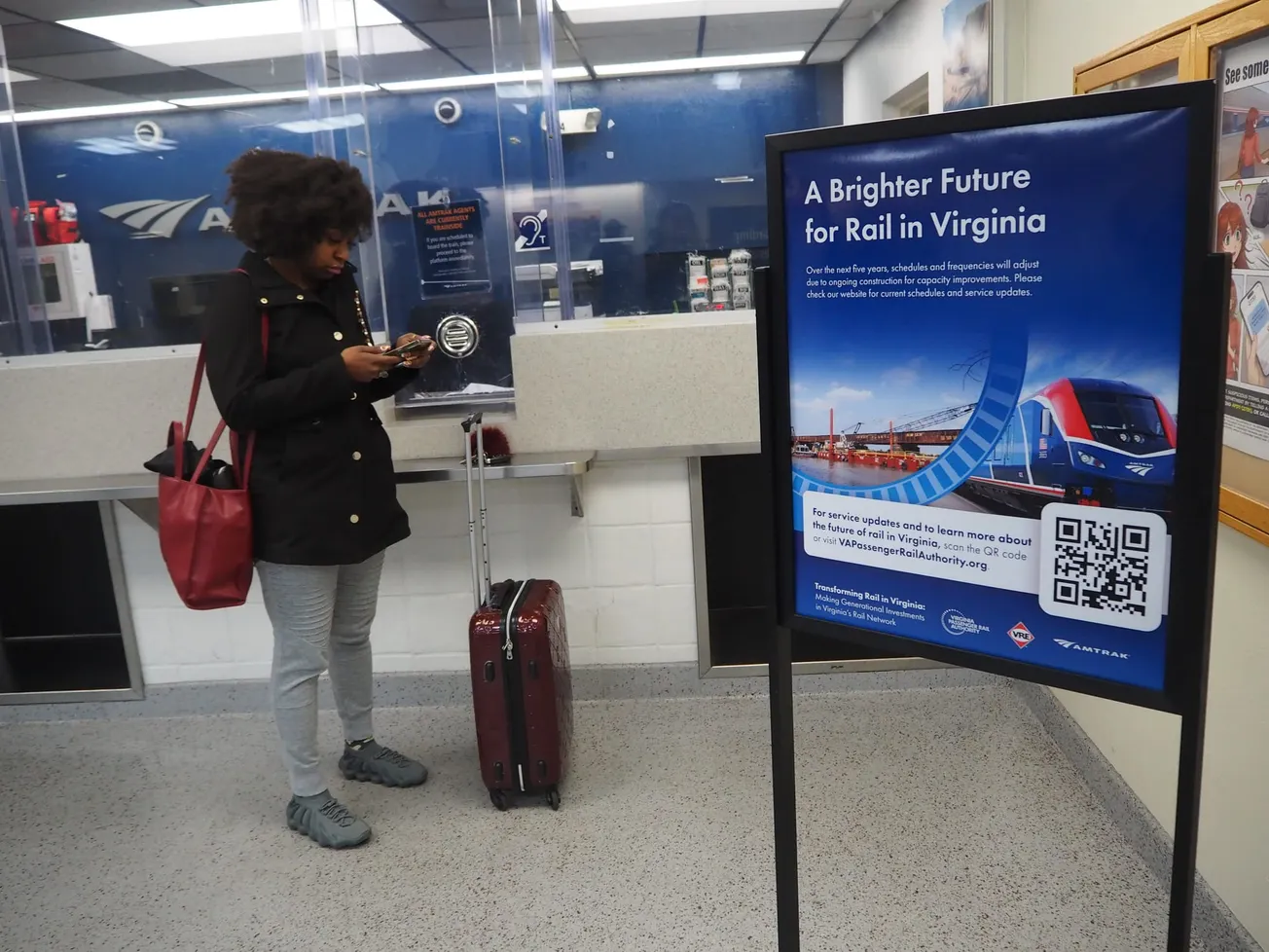 Staples Mill Amtrak station commuters and travelers adjust to new schedule as D.C. bridge construction gets underway