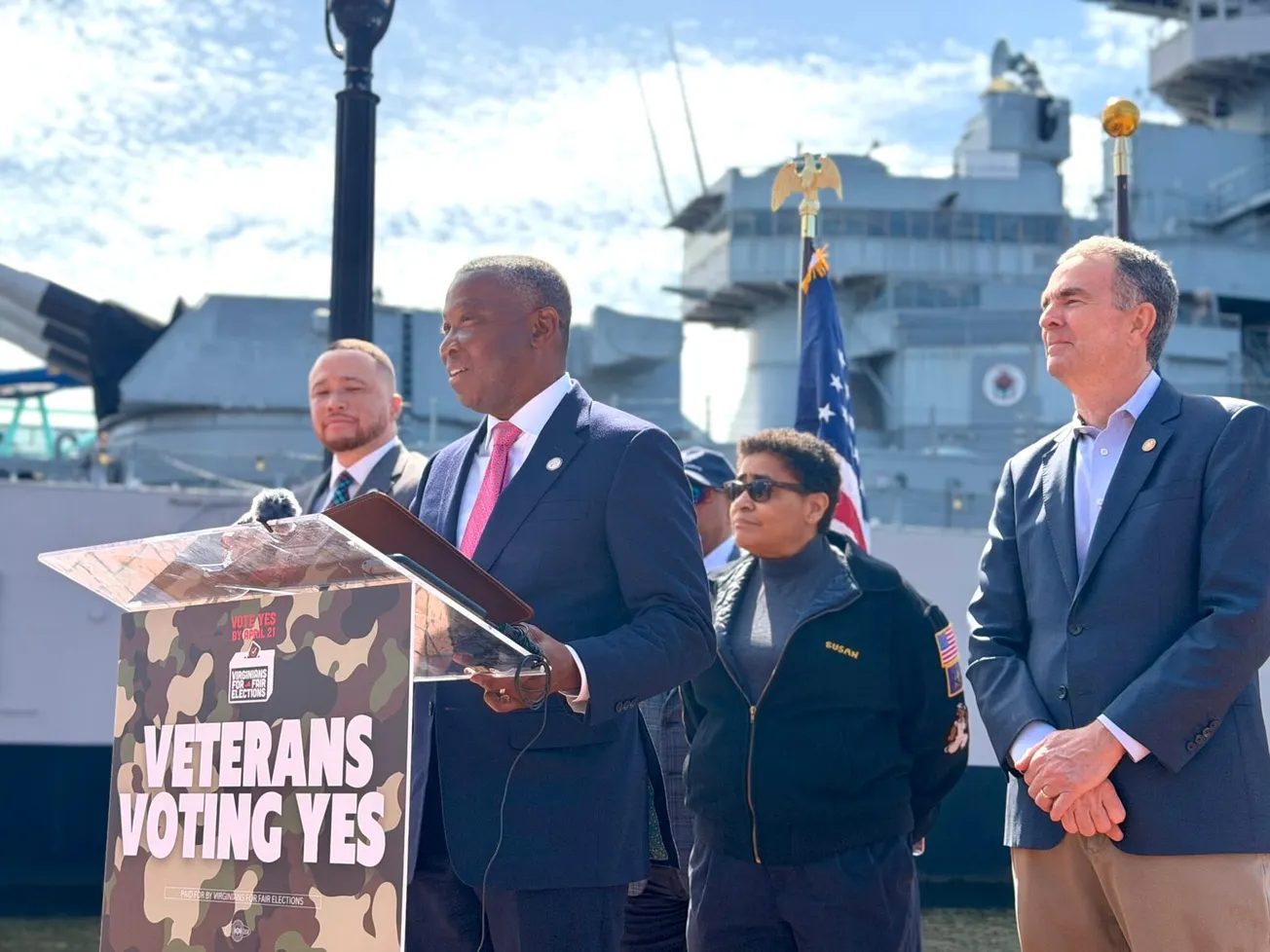 Virginia Democratic veterans rally for ‘yes’ vote in redistricting referendum