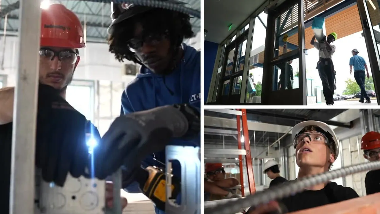 Henrico students build school's new wing as part of trades program