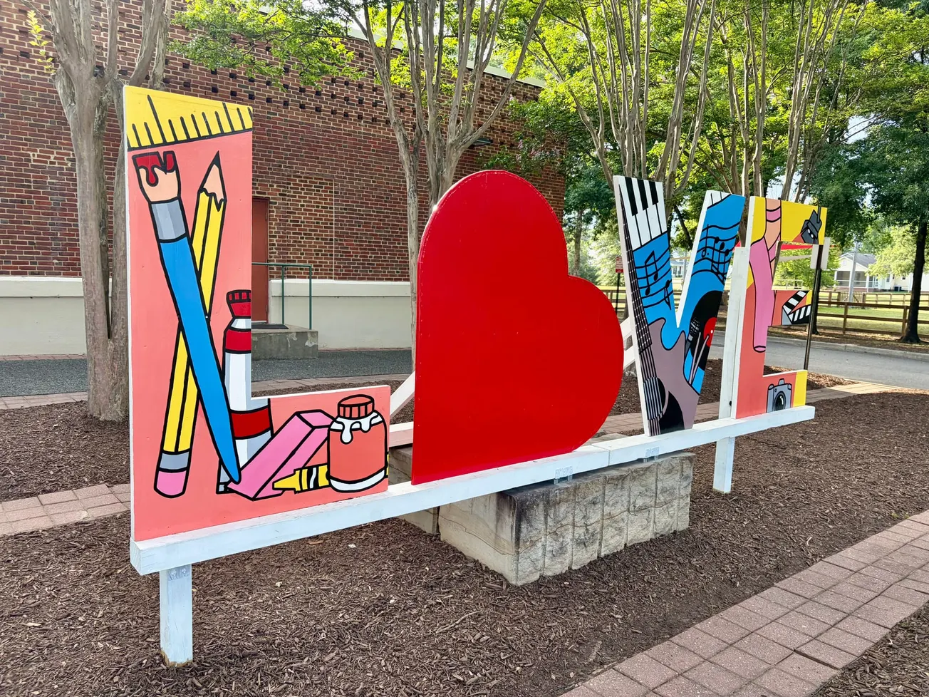 New LOVEworks sign installed at Cultural Arts Center at Glen Allen through Eagle Scout project
