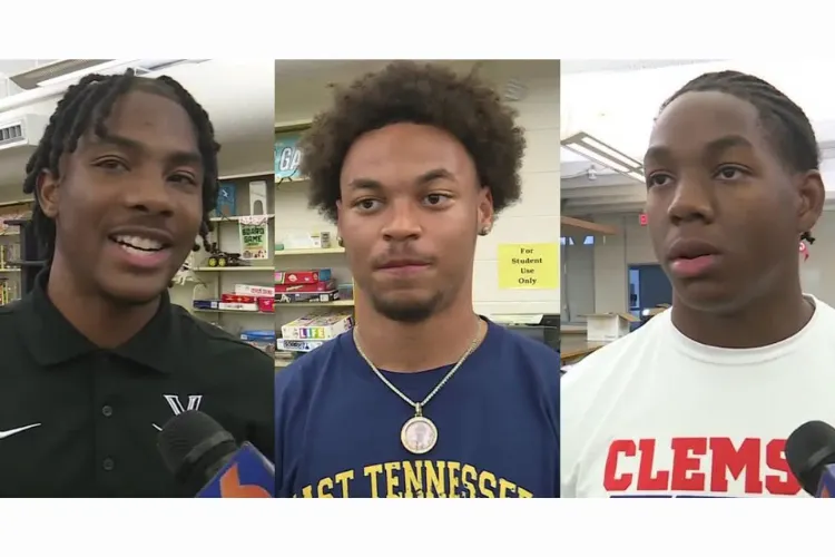 Varina High School football players announce college commitments together