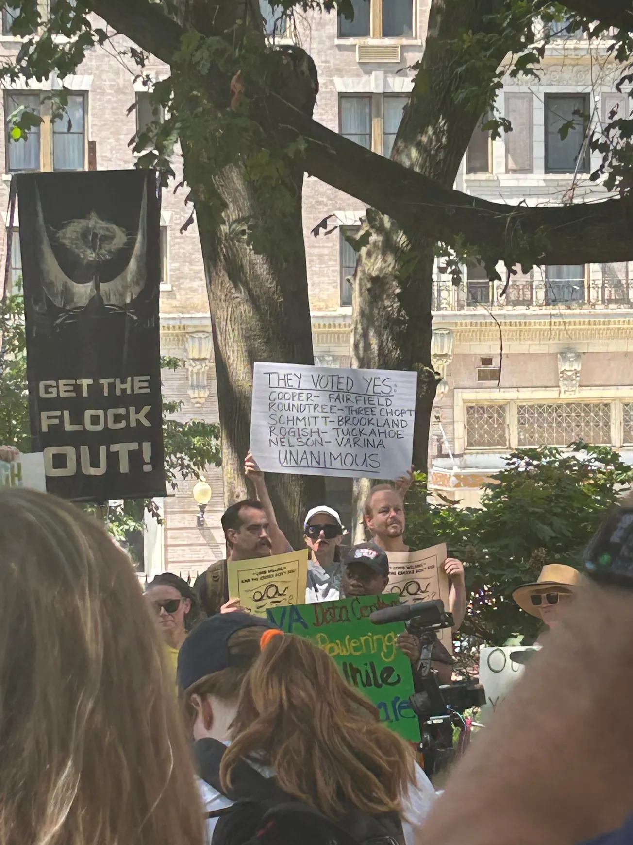 Henricoans among nearly 200 at Capitol Bell Tower rally  demanding Virginia leaders rein in data center growth