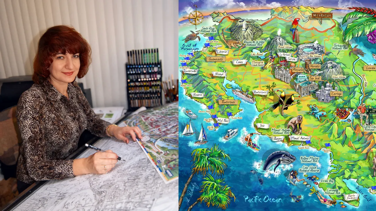 Henrico illustrator creates hand-drawn maps of the world, no passport required