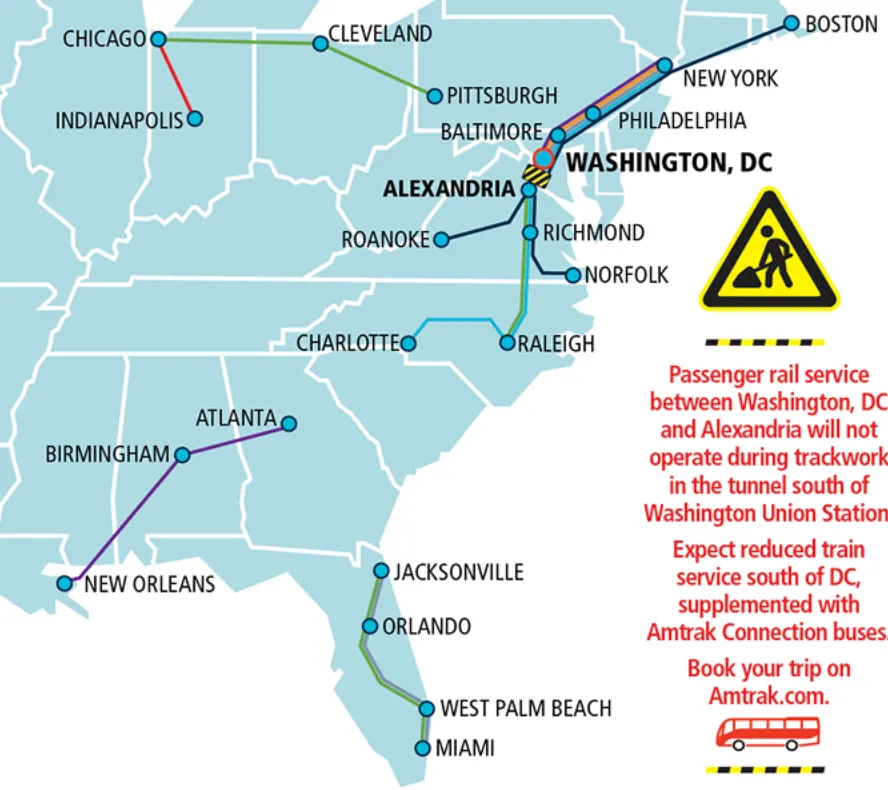 How track work at DC's Union Station will affect Metro Richmond train commuters in October