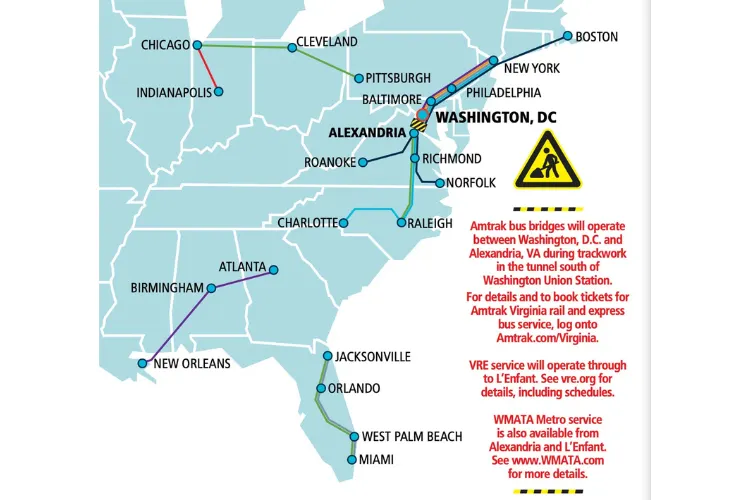 How track work at DC's Union Station will affect Metro Richmond train commuters in October