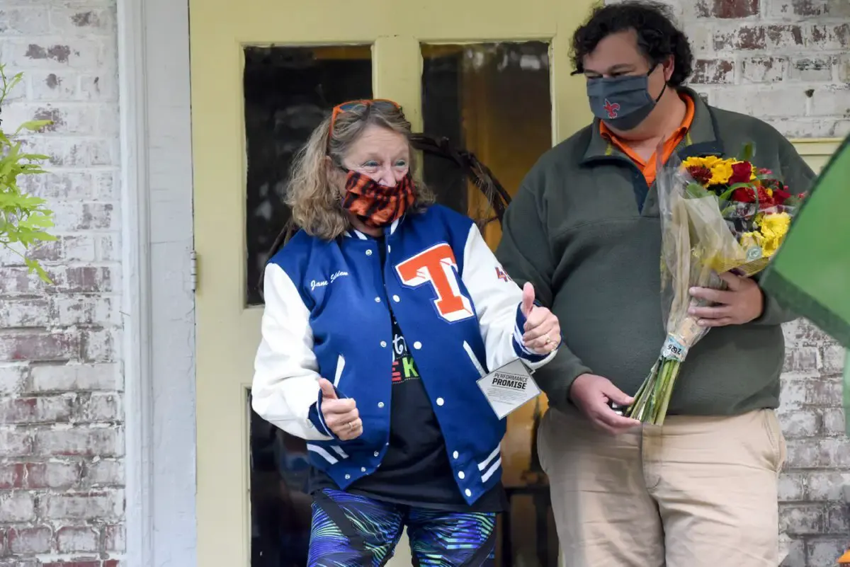 Top Henrico officials surprise teacher to celebrate her 45 years in the classroom