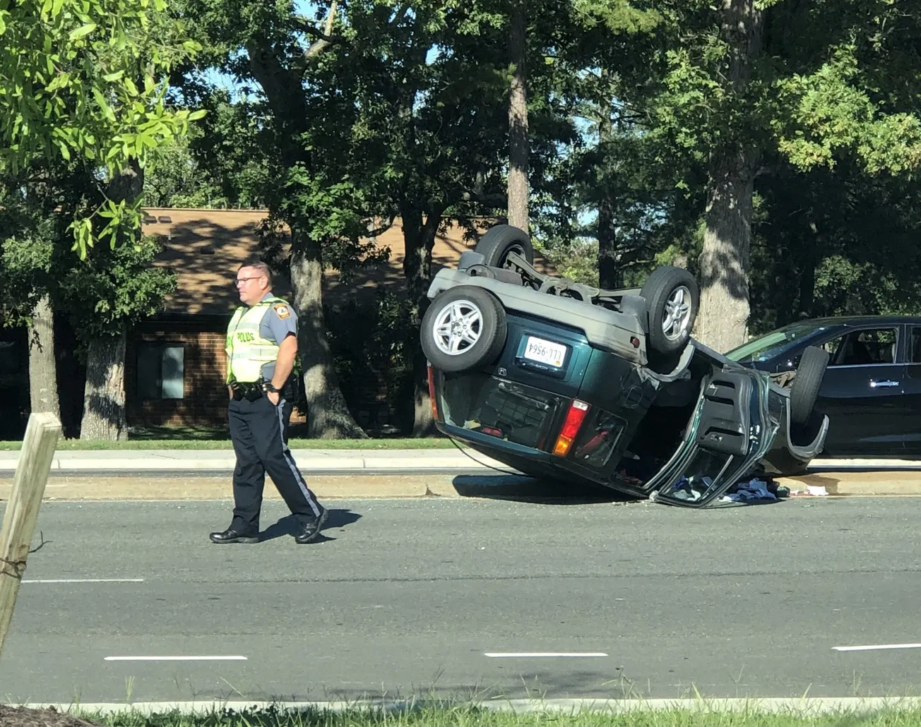 SUV flips on Brook Road in Northern Henrico