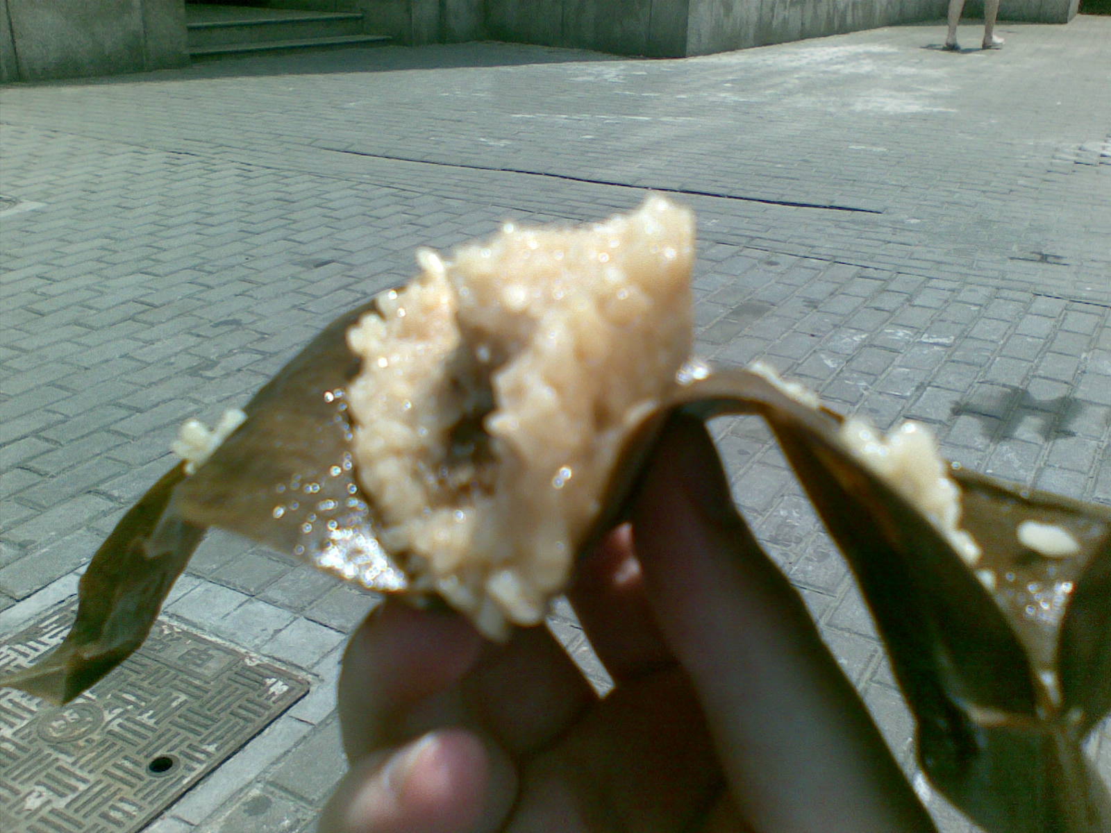 Street vendor sticky rice cube