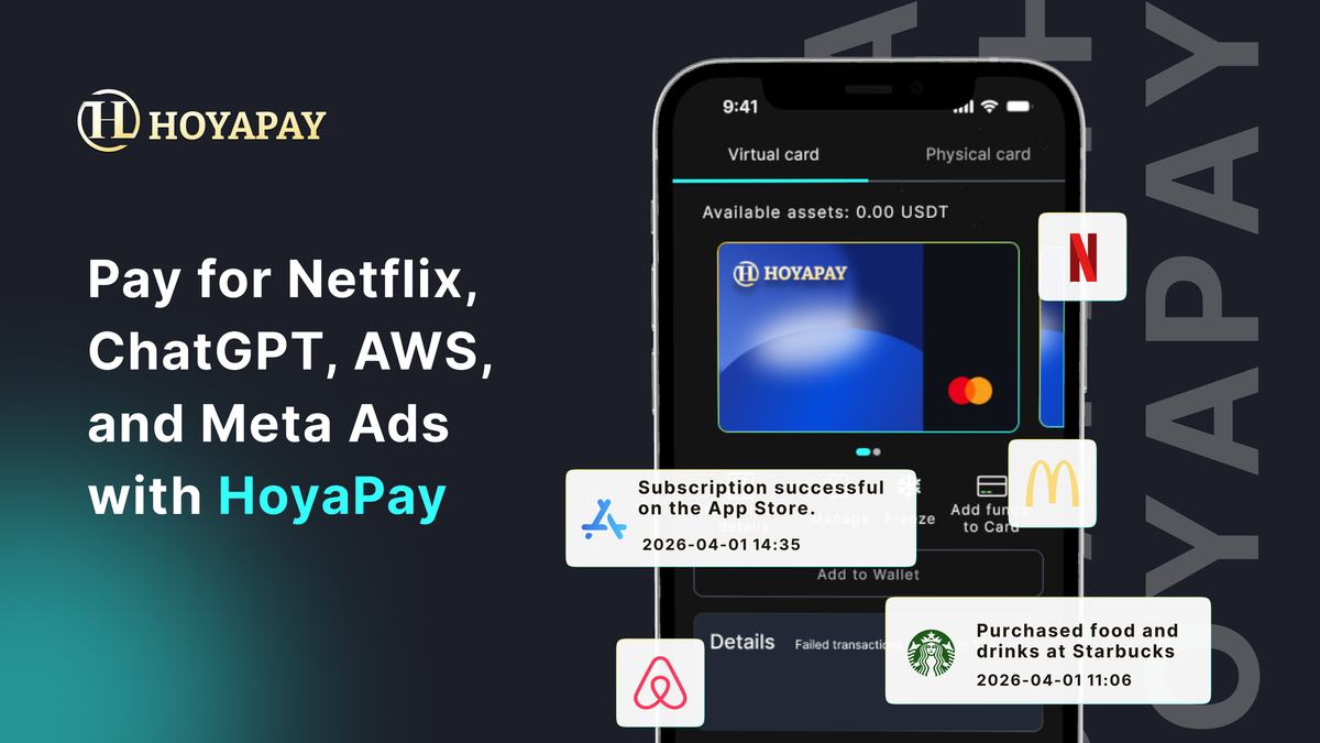 Pay for Netflix, ChatGPT, AWS, and Meta Ads with HoyaPay: Common Payment Scenarios Explained