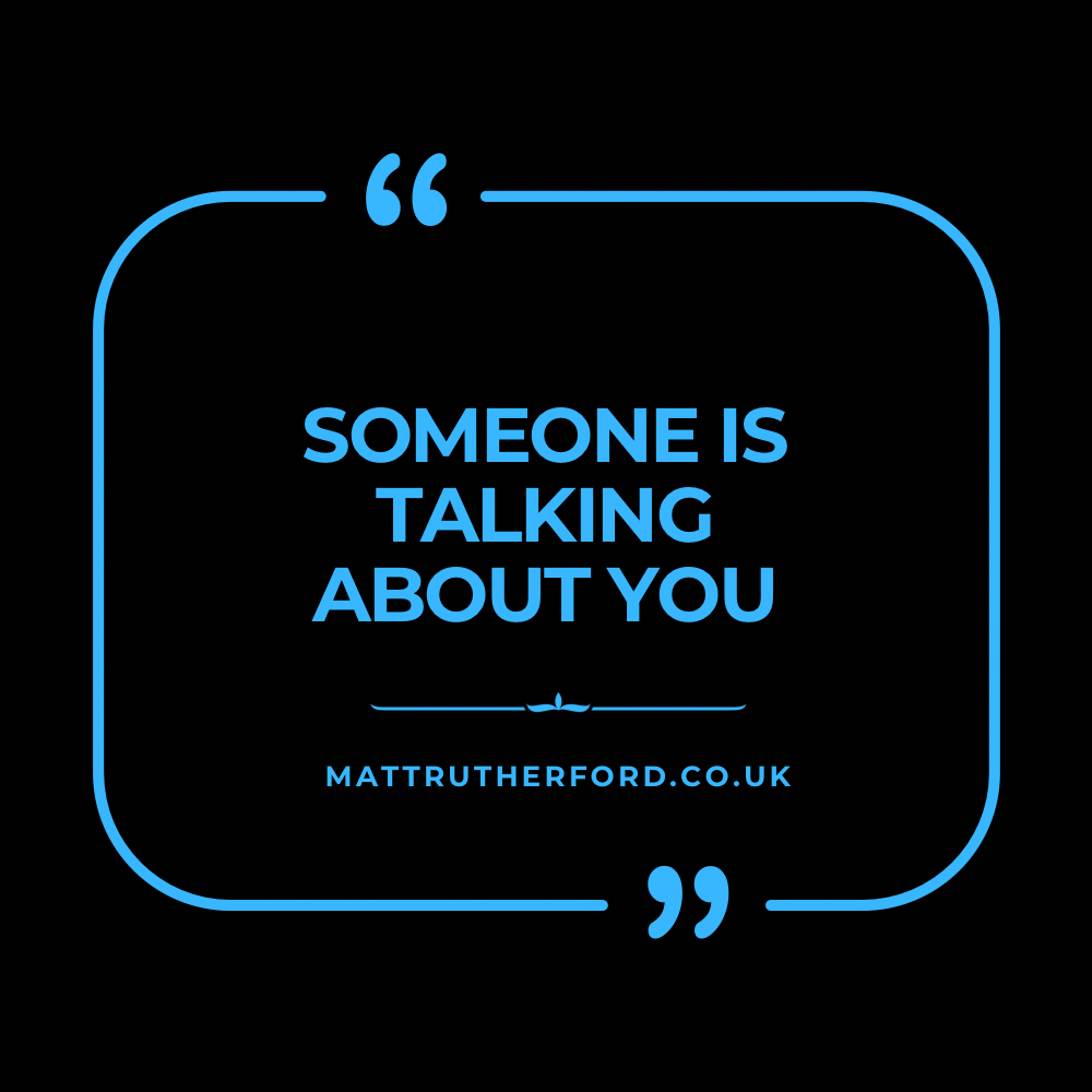 285: Someone is talking about out you