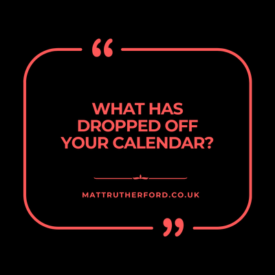 296 : What has Dropped Off your Calendar?