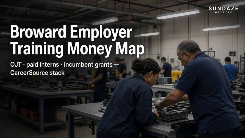 CareerSource Broward Employer Training Money Map — OJT, Paid Interns, and Incumbent Grants

