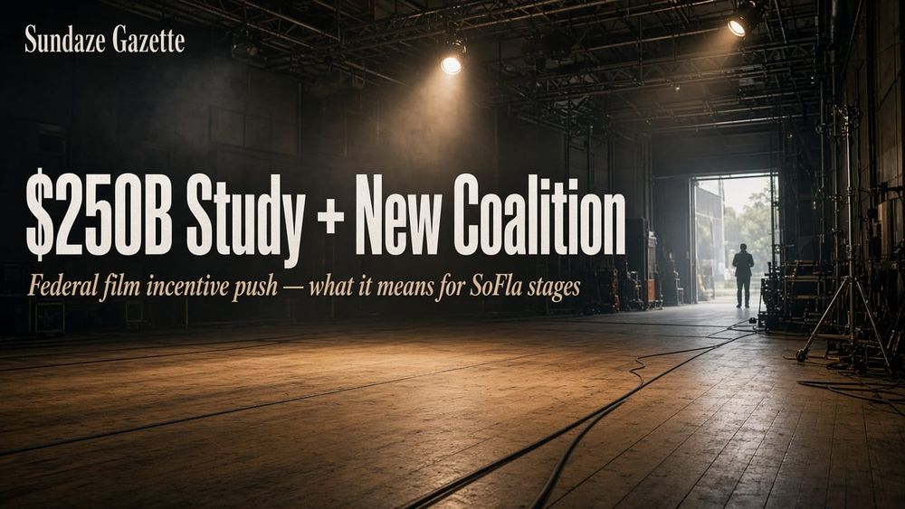 $250B Study + New Coalition: What Today’s Federal Film Incentive Push Means for SoFla Stages
