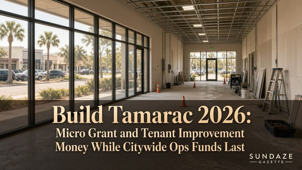Build Tamarac 2026: Micro Grant and Tenant Improvement Money While Citywide Ops Funds Last
