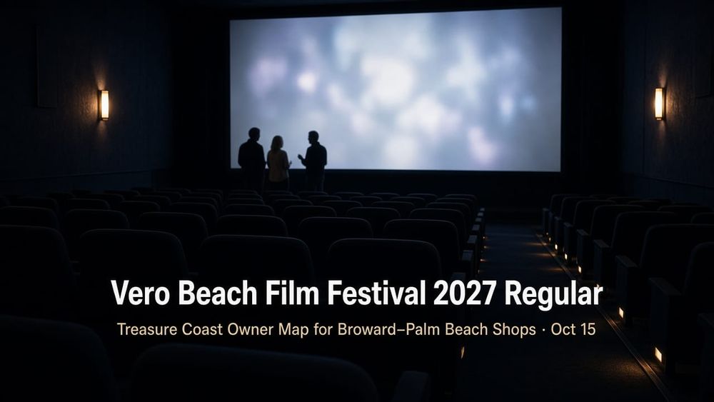 Vero Beach Film Festival 2027 Regular: Treasure Coast Owner Map for Broward–Palm Beach Shops
