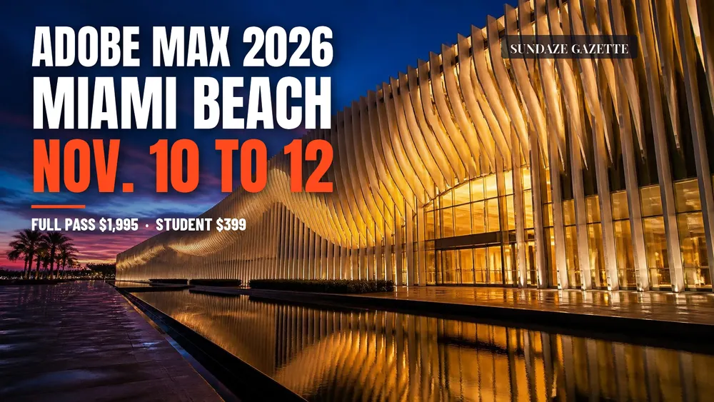 Adobe MAX 2026 Miami Beach: Nov. 10 to 12, $1,995 Pass
