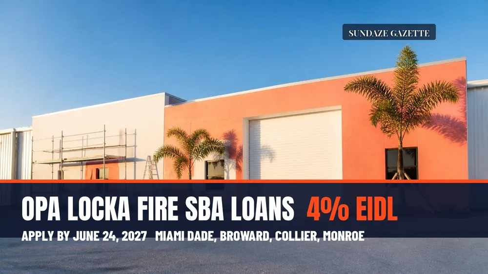 Opa-locka Fire SBA Loans: Miami-Dade EIDL Due June 24, 2027
