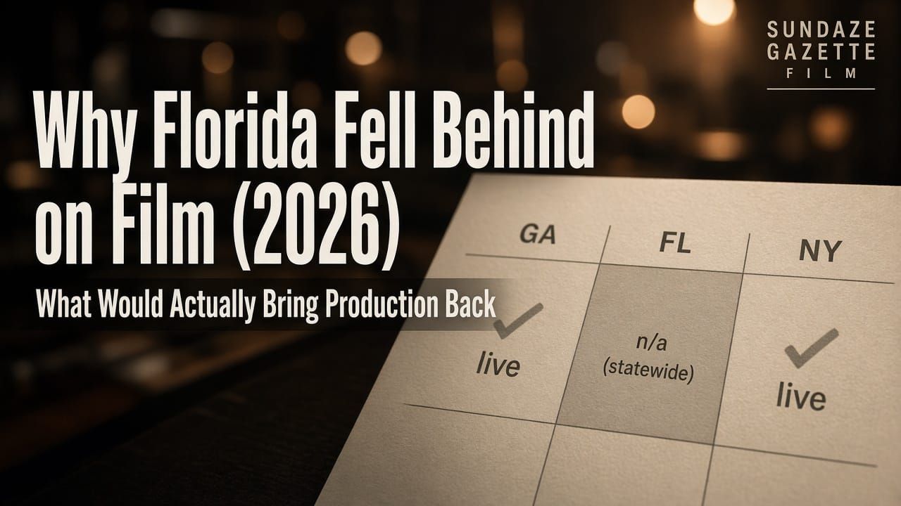 Why Florida Fell Behind on Film — and What Would Actually Bring Production Back
