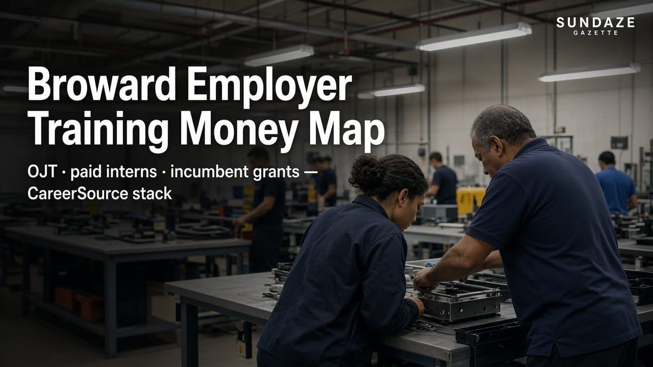 CareerSource Broward Employer Training Money Map — OJT, Paid Interns, and Incumbent Grants
