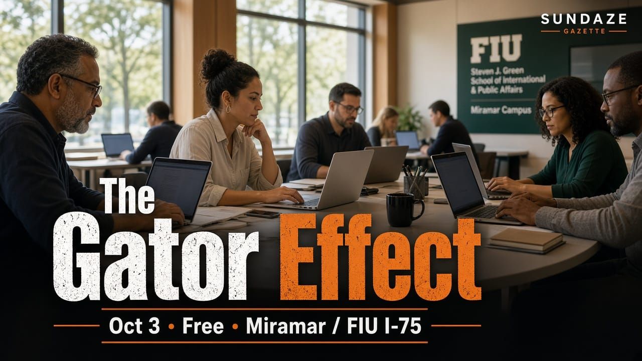 Miramar FIU I-75 Google and AI visibility lab atmosphere with designed title The Gator Effect