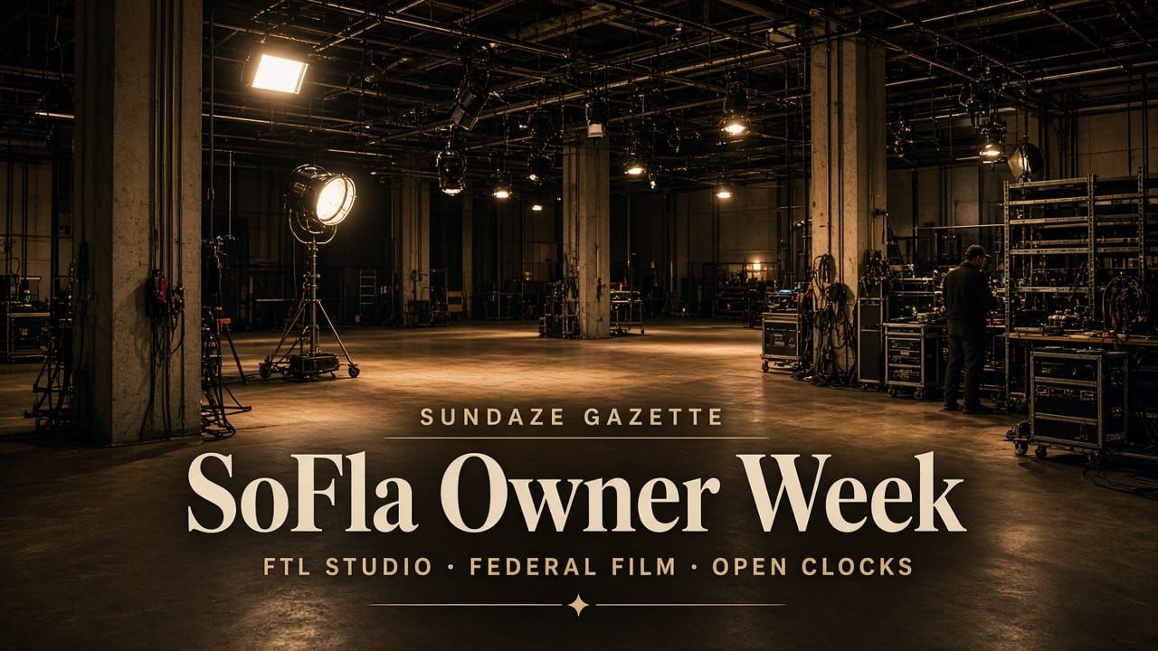 SoFla Owner Week: Fort Lauderdale's Studio Reset, the Federal Film Push, and the Clocks Still Open
