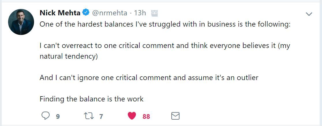 Reacting to Feedback as CEO